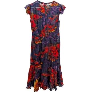 Forest Lily sheer floral long midi dress size  S